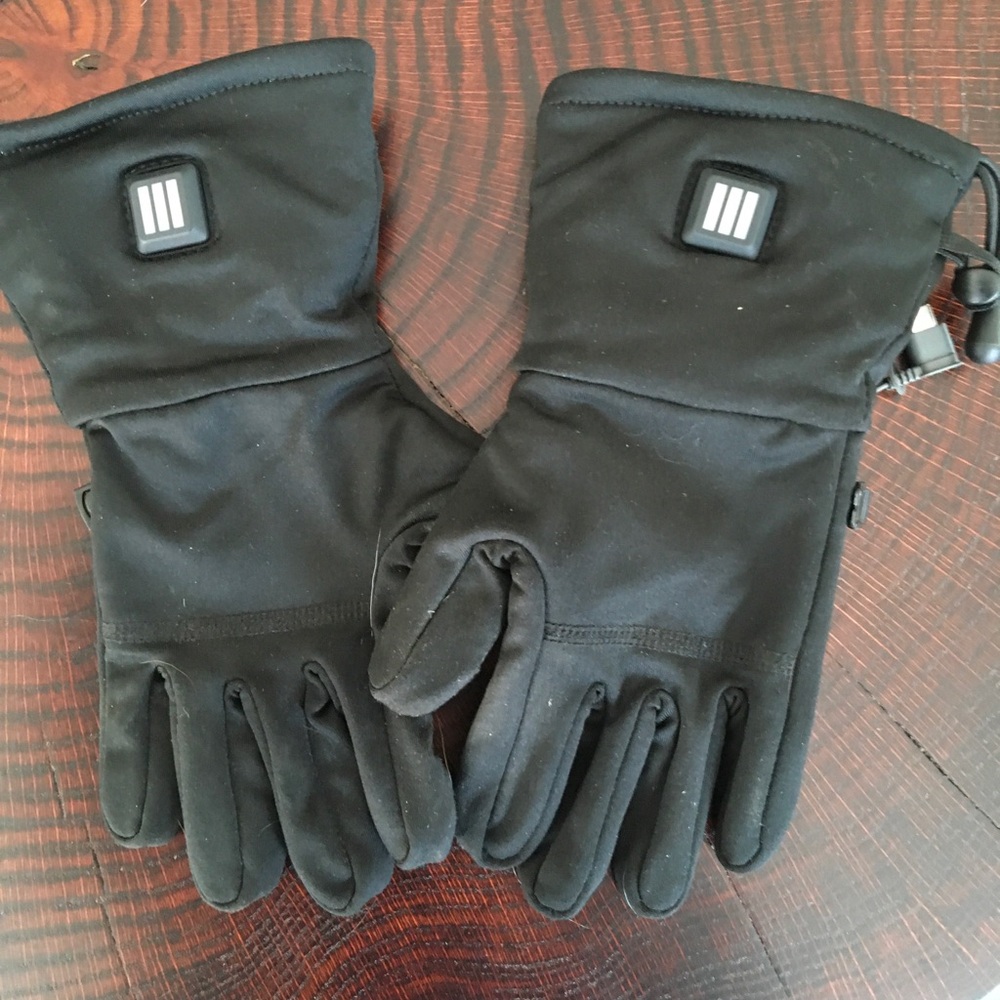 Black Heated Winter Gloves